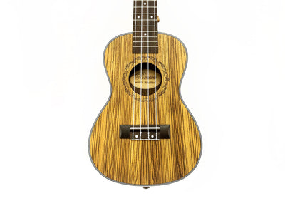 Barcelona Zebra Wood Concert Ukulele w/ Gig Bag