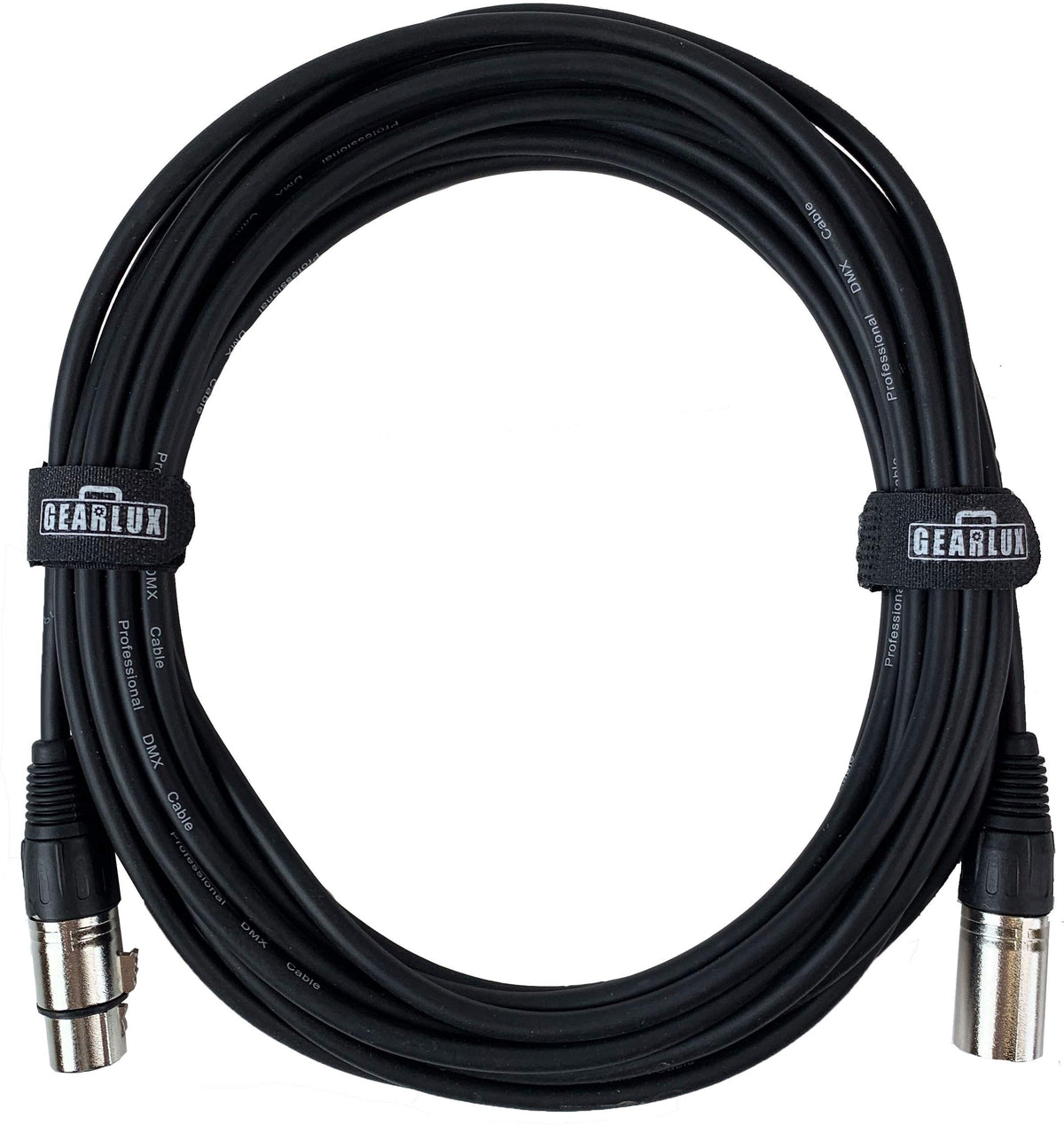 Gearlux 25-Foot 3-Pin Male-to-Female DMX Cable - 2 Pack