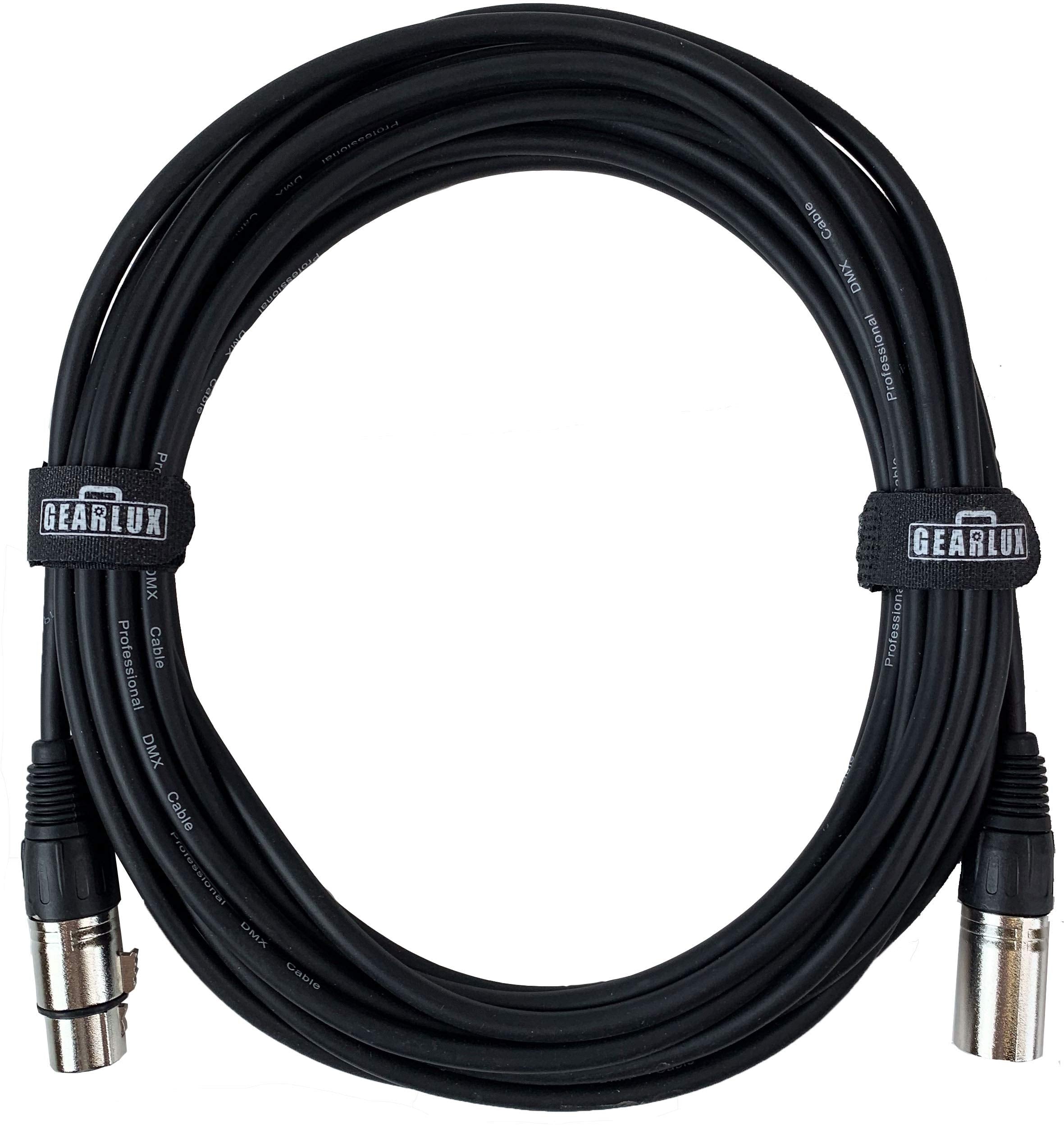 Gearlux 25-Foot 3-Pin Male-to-Female DMX Cable - 4 Pack