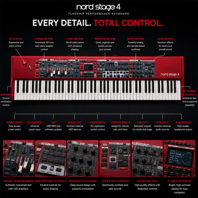 Nord Stage 4 88 Digital Piano w/ Adjustable Stand