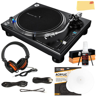 Pioneer DJ PLX-1000 Professional Direct Drive Turntable - Black w/ Headphones