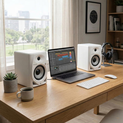 Pioneer DM-50D 5-Inch Desktop Monitor - White w/ Laptop Stand