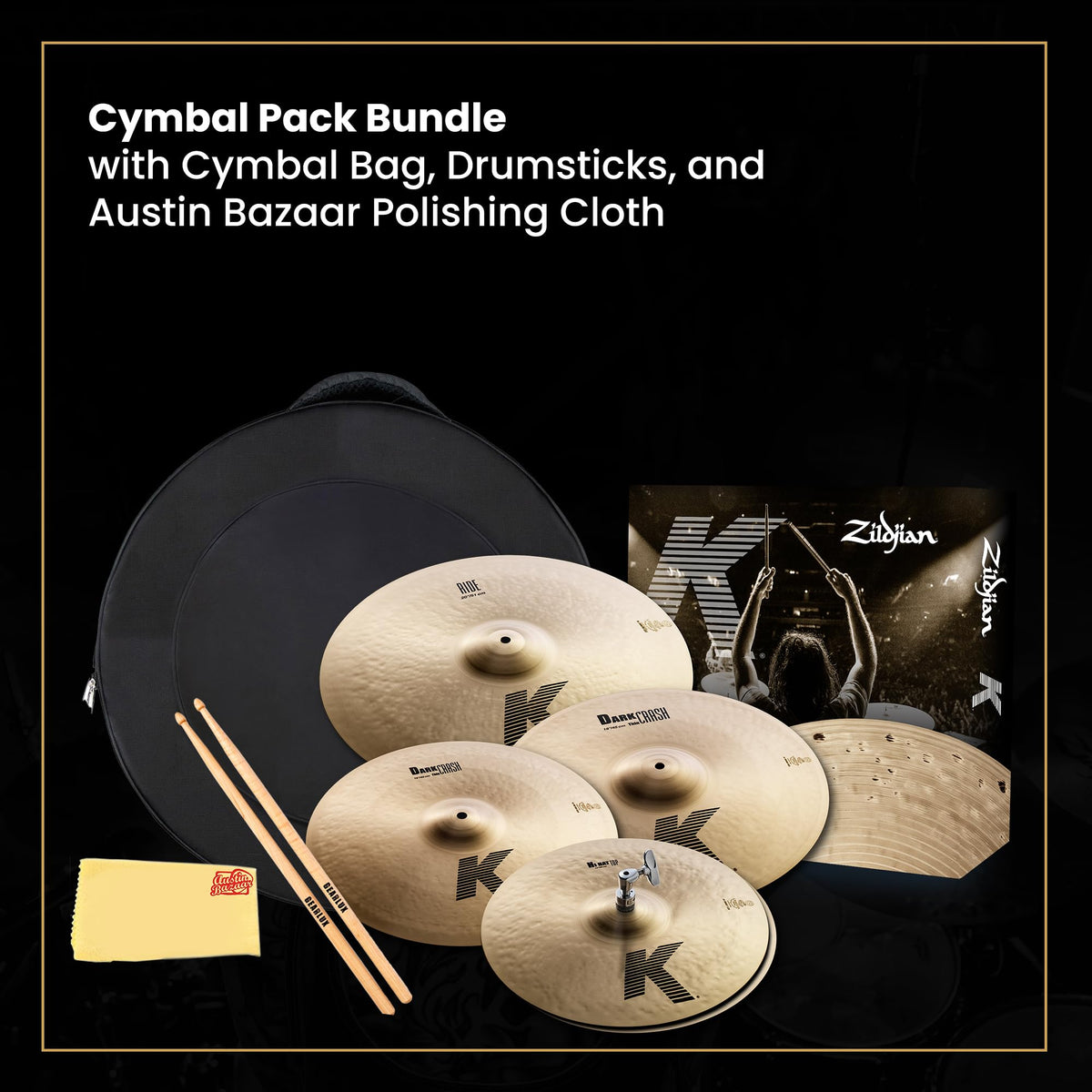 Zildjian K0800 K Cymbal Pack w/ Cymbal Bag