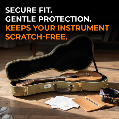 Gearlux Wooden Tenor Ukulele Case - Tweed