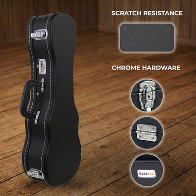 Gearlux Wooden Soprano Ukulele Case - Black
