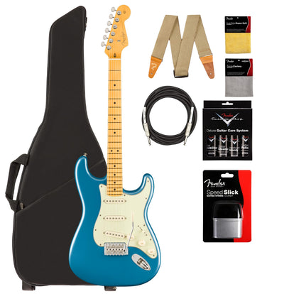Fender American Professional Classic Stratocaster - Faded Lake Placid Blue w/ Cleaning Kit