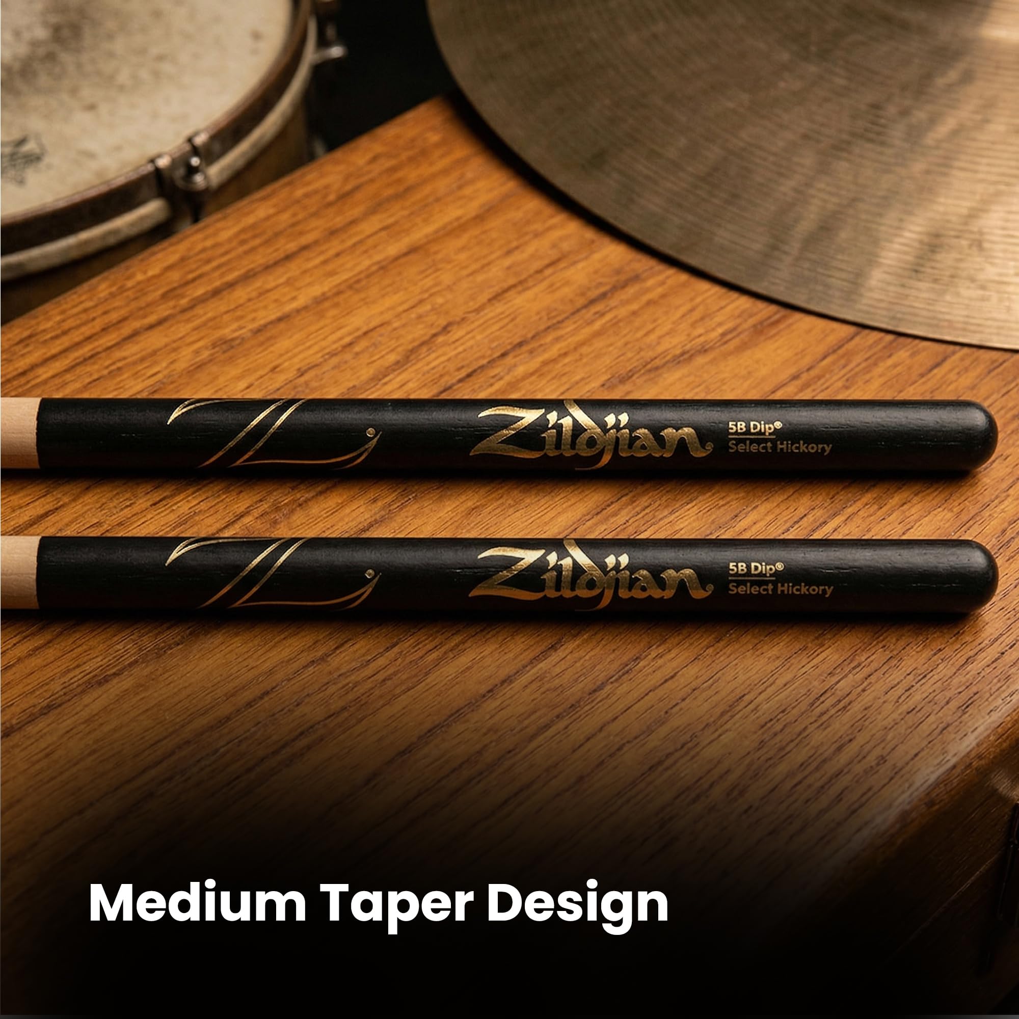Zildjian 5B Black DIP Drumsticks - 12 Pack