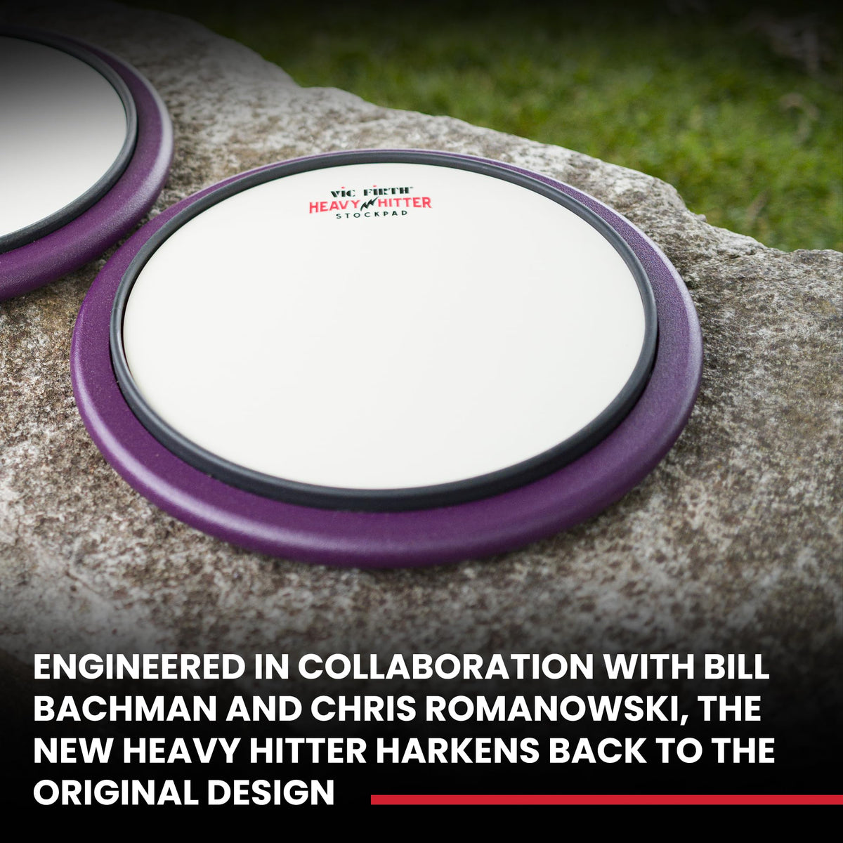Vic Firth HHPSTR Heavy Hitter Stockpad Practice Pad with Rim