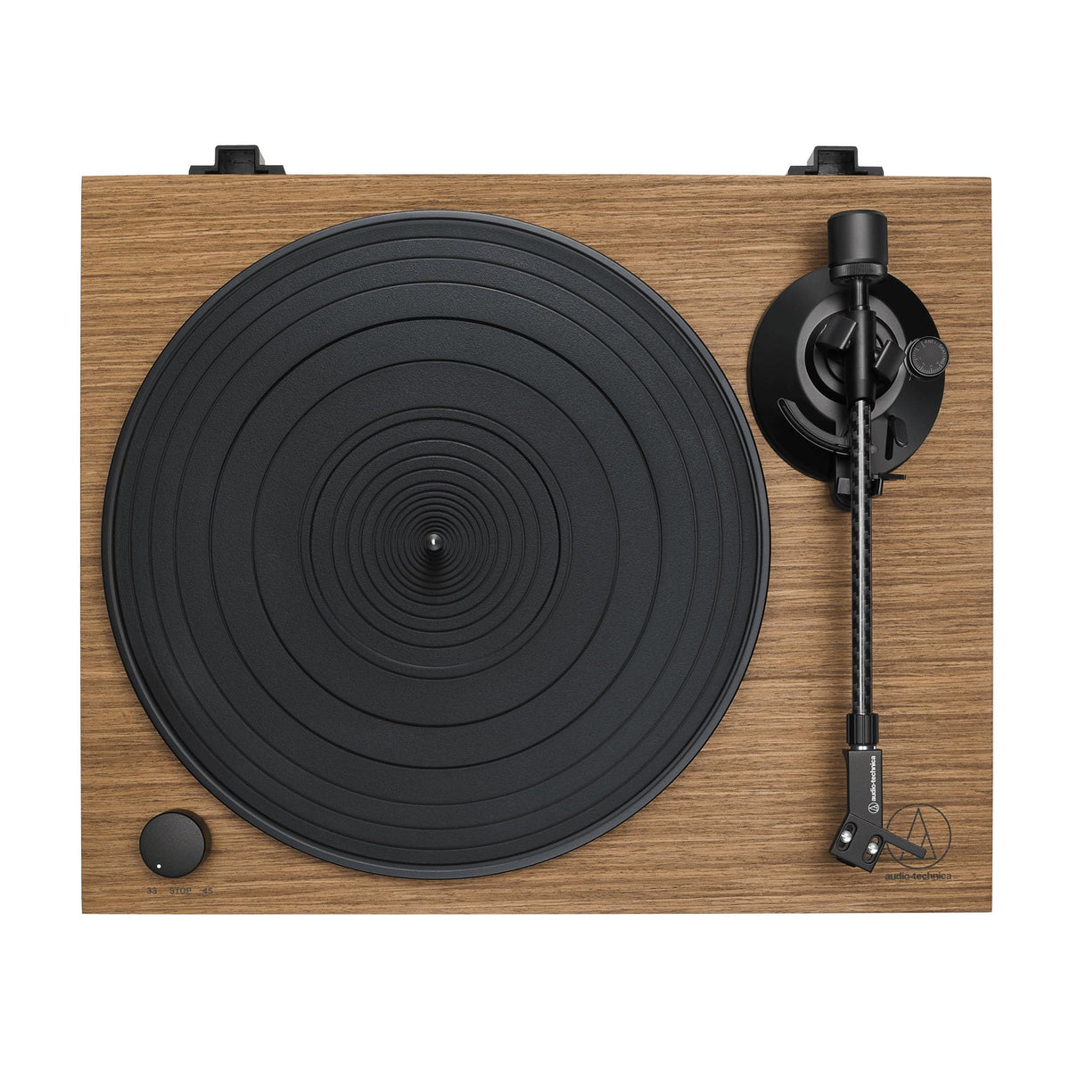 Audio-Technica AT-LPW40WN Fully Manual Belt-Drive Turntable - Walnut w/ Headphones