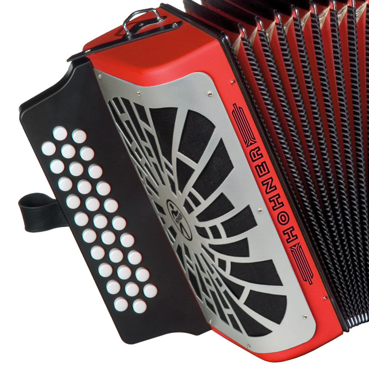 Hohner Compadre EAD 3-Row Diatonic Accordion - Red w/ Hard Case