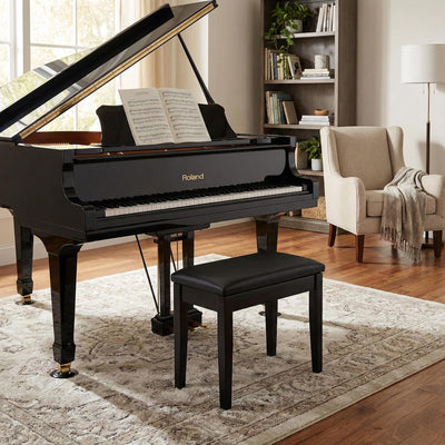 Roland PB1-BK Piano Bench with Storage Compartment w/ Sustain Pedal