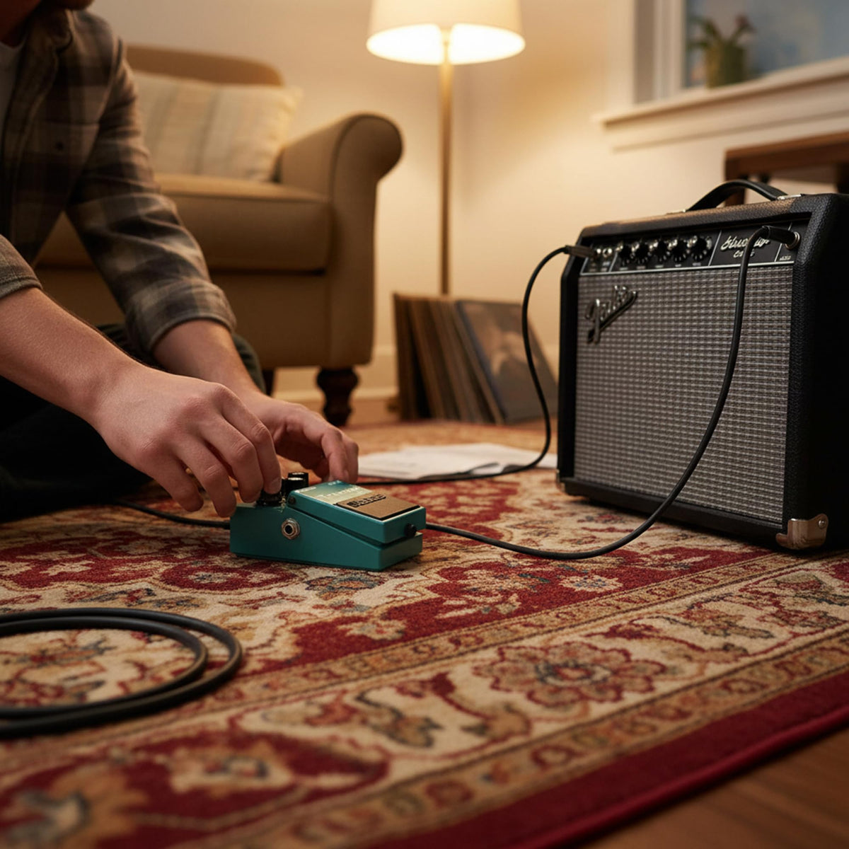 Boss TR-2 Tremolo w/ Instrument Cables