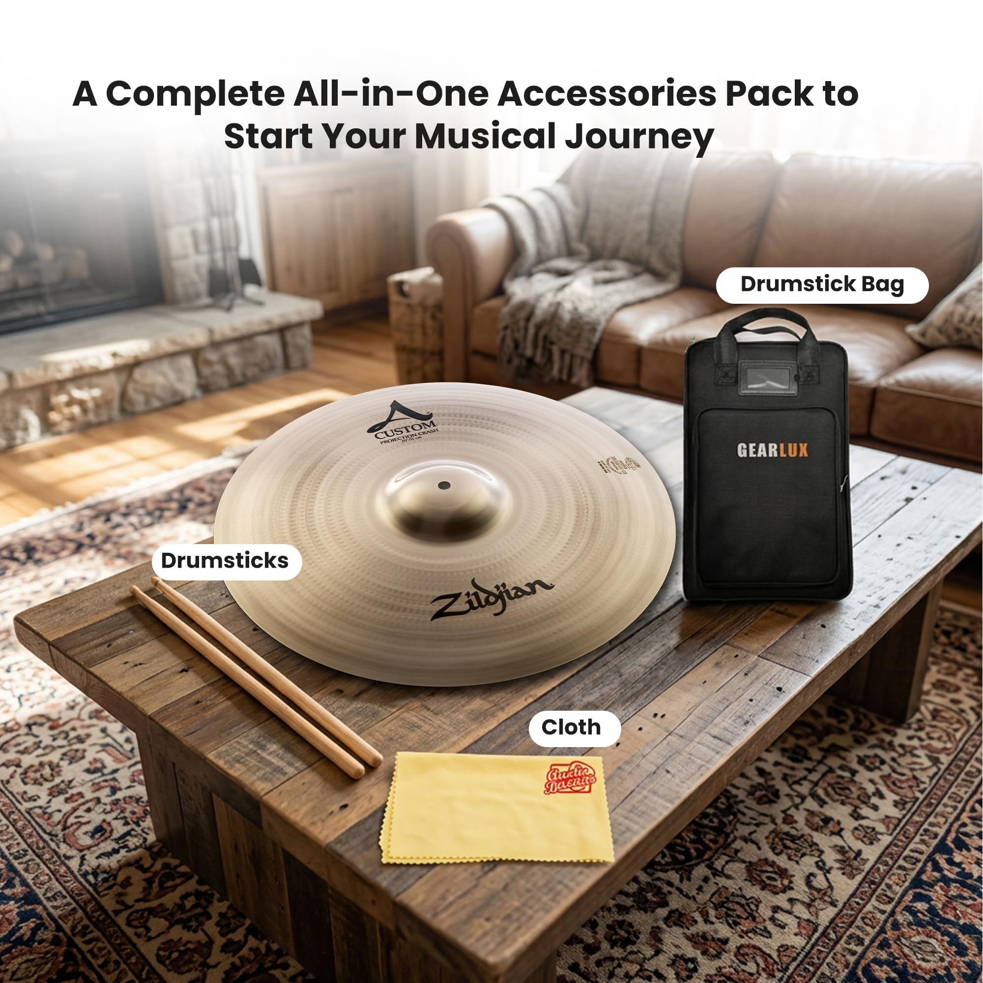 Zildjian A20581 20" A Custom Projection Crash Cymbal w/ Drumstick Bag