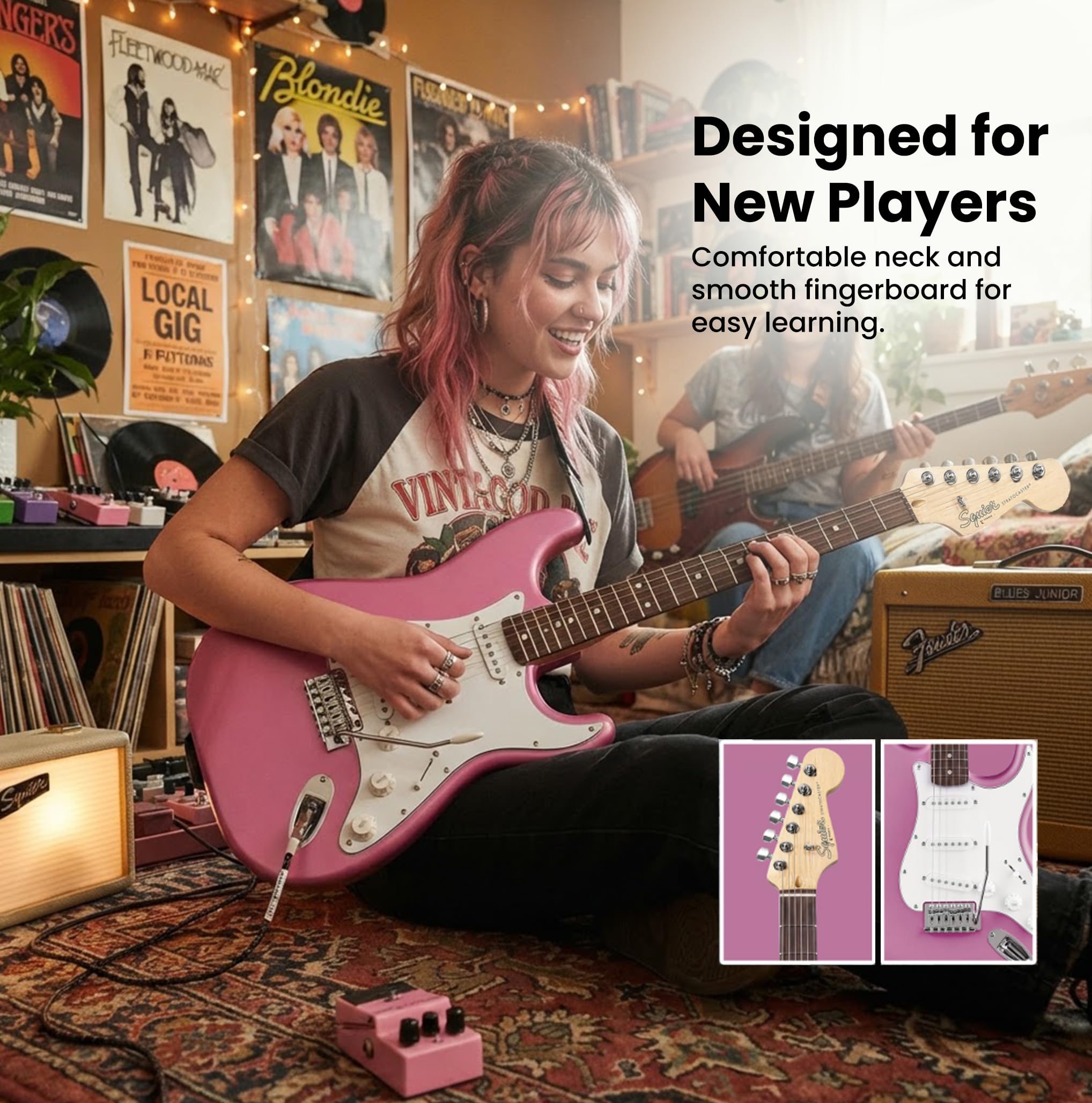 Fender Squier Stratocaster - Flash Pink