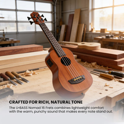 Kala U-BASS-NOMAD-FS Nomad Mahogany U-Bass Acoustic-Electric Ukulele Bass