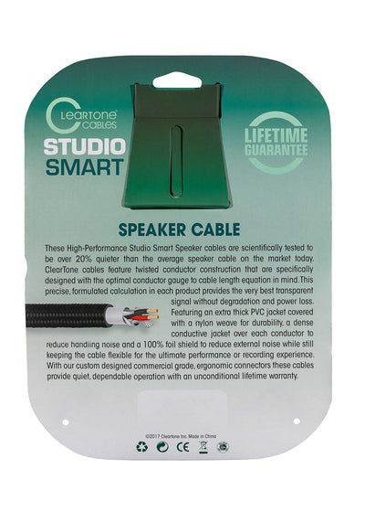Cleartone 6-Foot Studio Smart Speaker Cable, 16 AWG - 2 Pack