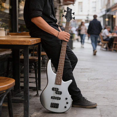 Jackson JS Series Spectra Bass JS2 Electric Bass Guitar - Quicksilver w/ Tuner