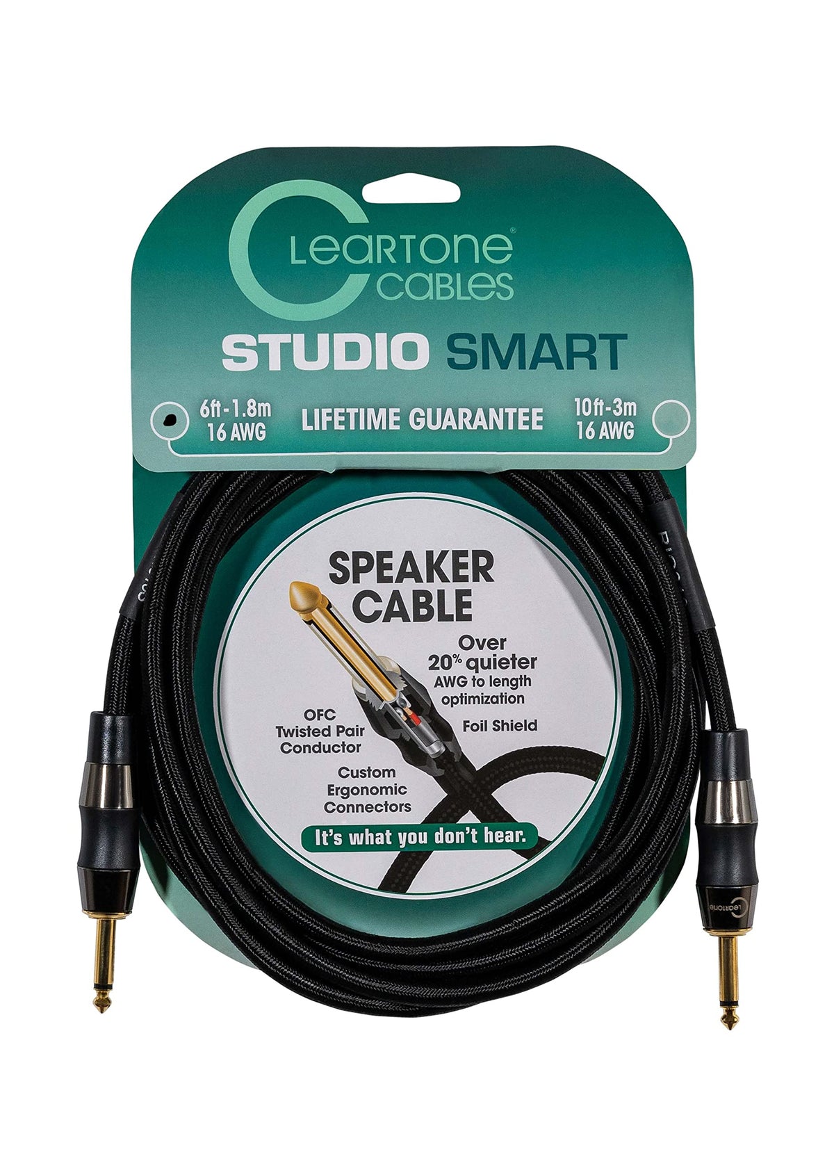 Cleartone 6-Foot Studio Smart Speaker Cable, 16 AWG - 3 Pack