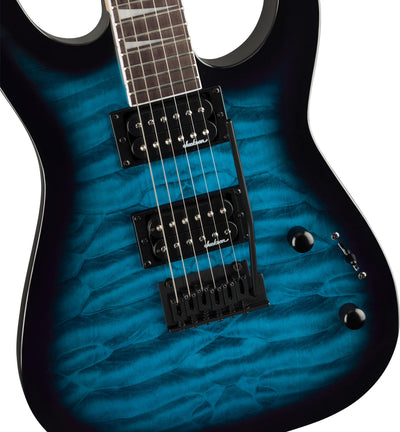 Jackson Dinky JS20 DKQ Electric Guitar - Transparent Blue w/ Instrument Cable
