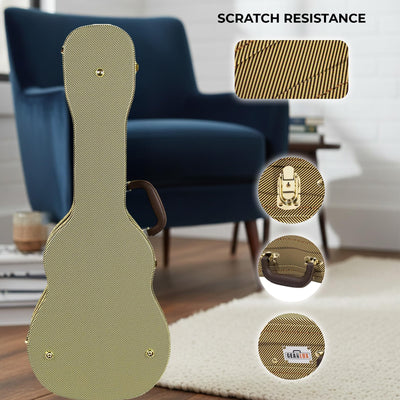 Gearlux Wooden Baritone Ukulele Case - Tweed