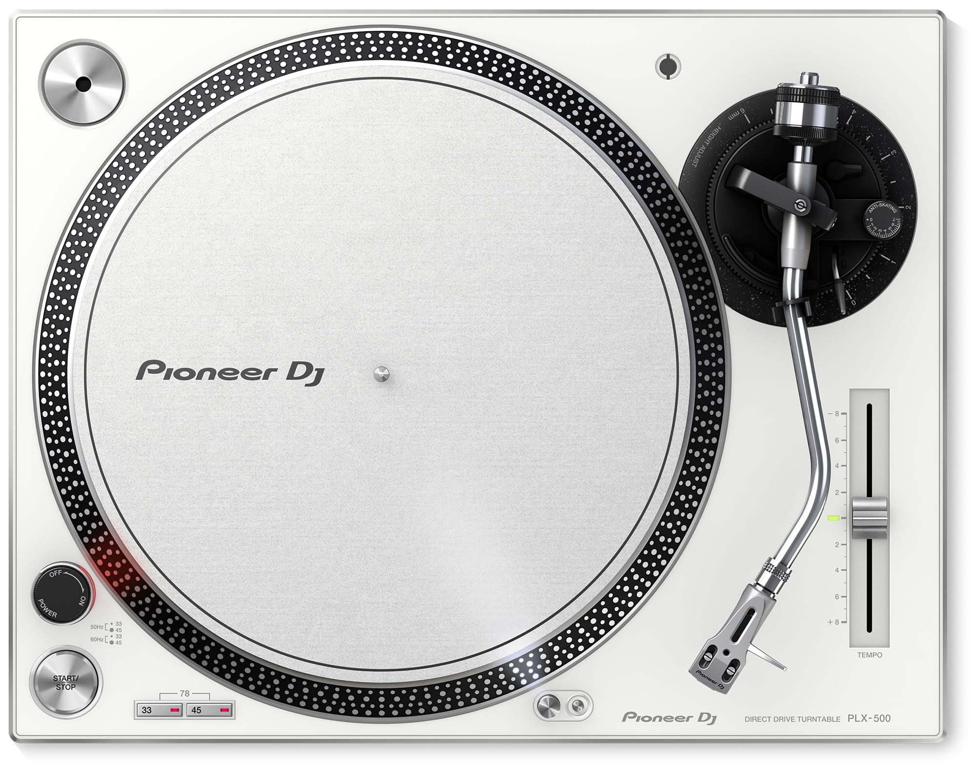 Pioneer DJ PLX-500 Direct Drive Turntable - White w/ Headphones