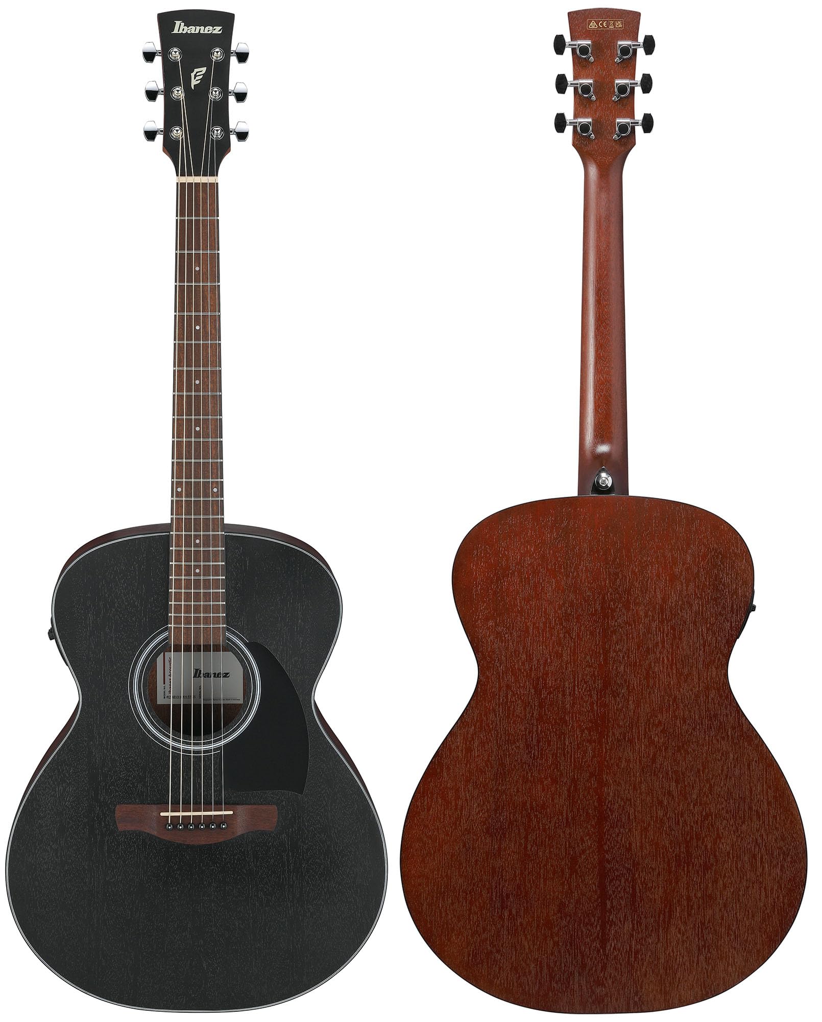 Ibanez PC54E PF Performance Acoustic-Electric Guitar - Weathered Black w/ Hard Case
