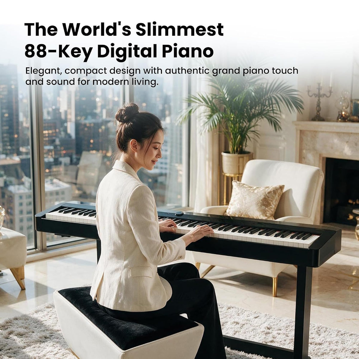 Casio PX-S1100 Privia Slim Digital Piano - Black w/ CS-68 Stand