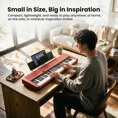Casio CT-S1 Casiotone 61-Key Keyboard - Red w/ Adjustable Stand