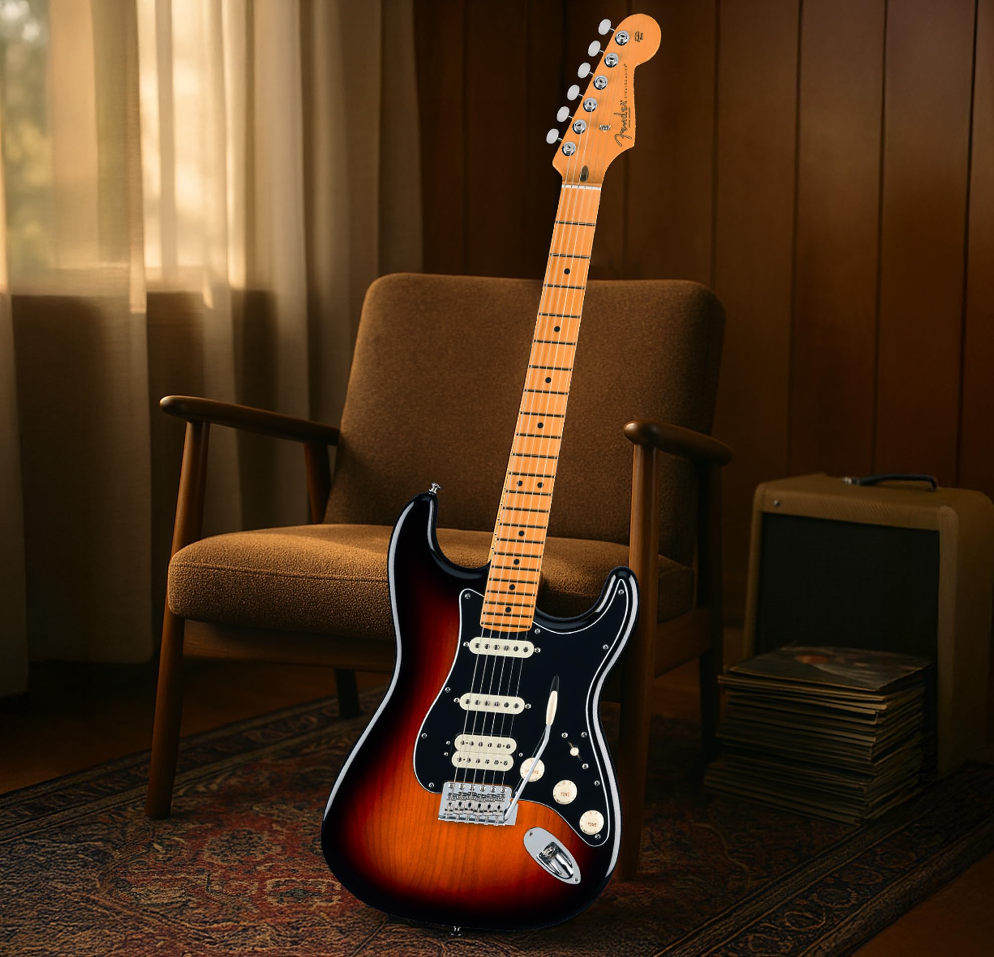 Fender American Professional Classic Stratocaster HSS - 3-Color Sunburst w/ Cleaning Kit