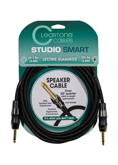 Cleartone 10-Foot Studio Smart Speaker Cable, 16 AWG - 2 Pack