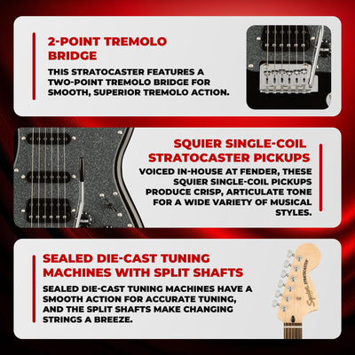 Fender Squier Affinity Stratocaster HSS - Metallic Black
