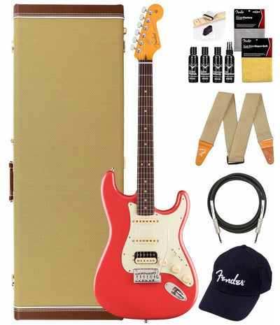 Fender American Ultra Luxe Vintage '60s Stratocaster HSS - Fiesta Red w/ Cleaning Kit