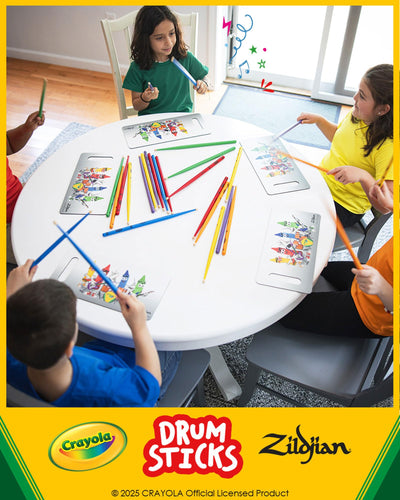 Zildjian ZKIDS Crayola Kids Drumsticks - 4 Pack w/ Practice Pad