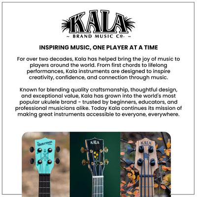 Kala KA-EBY-C Striped Ebony Concert Ukulele