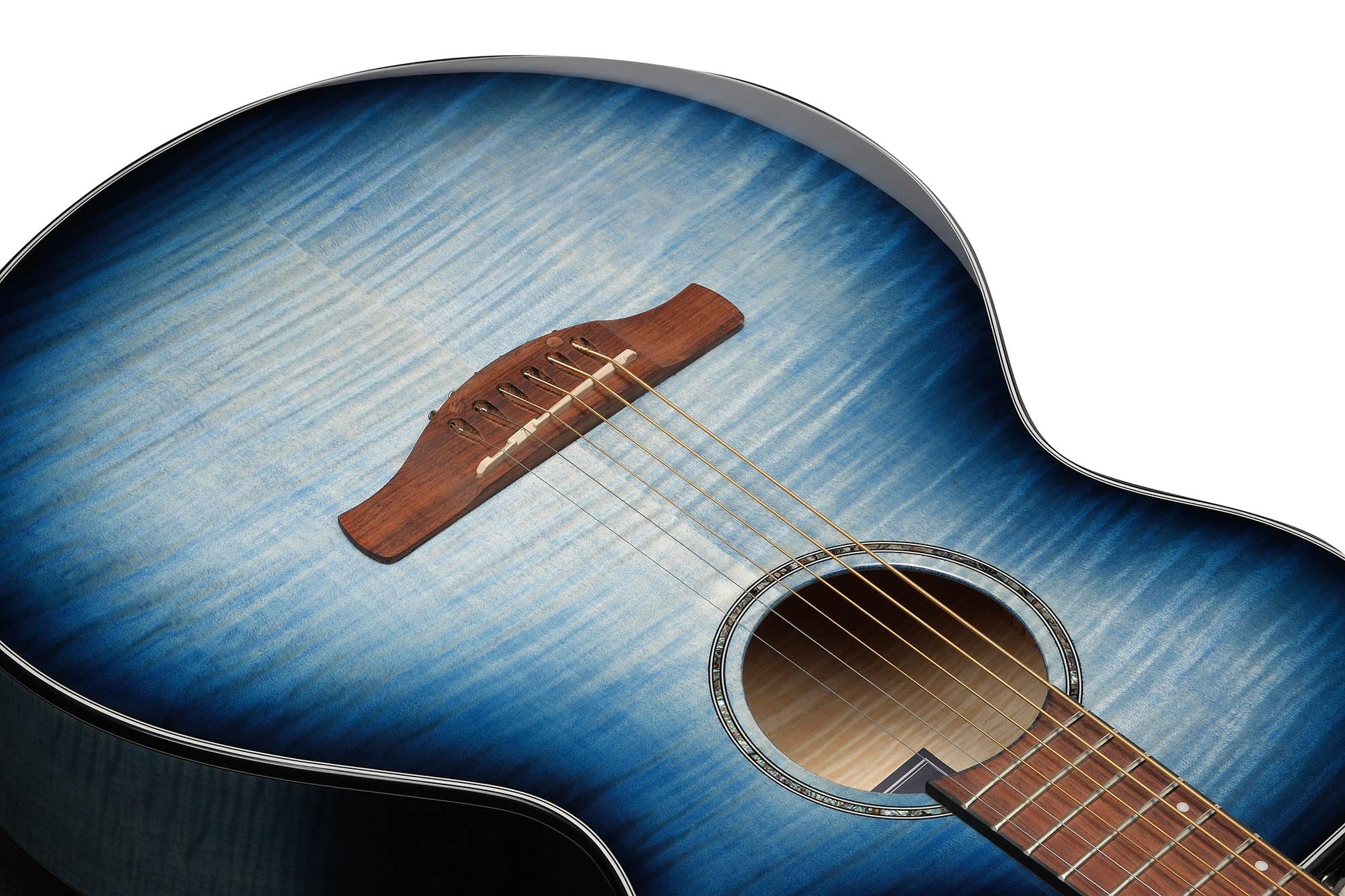 Ibanez AEWC400 Acoustic-Electric Guitar - Indigo Blue Burst High Gloss w/ Case