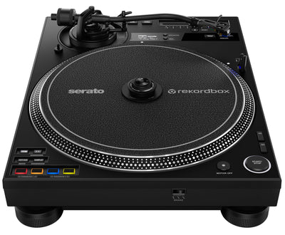 Pioneer DJ PLX-CRSS12 Professional Direct Drive Turntable with DVS Control - Black w/ Headphones