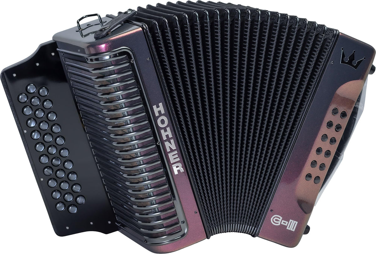 Hohner Corona C-II F/Bb/Eb Accordion - Red to Gold w/ Gig Bag