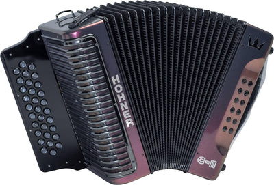 Hohner Corona C-II F/Bb/Eb Accordion - Red to Gold w/ Gig Bag