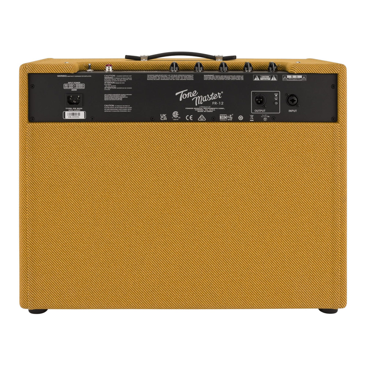 Fender Tone Master FR-12 1000-Watt 1x12 Powered Speaker Cabinet - Tweed w/ Instrument Cable