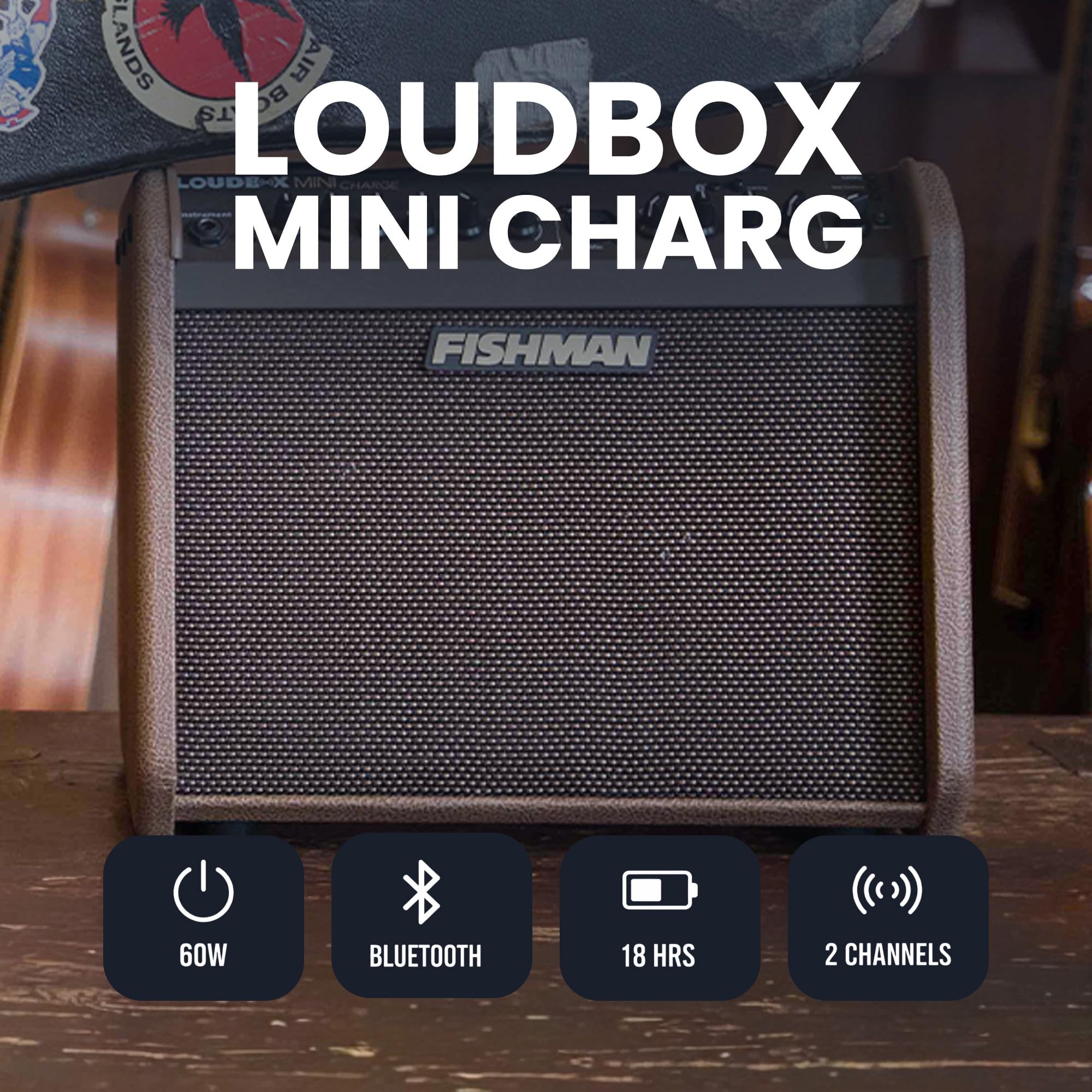 Fishman Loudbox Mini Charge Battery-Powered Acoustic Combo Amplifier w/ Cables