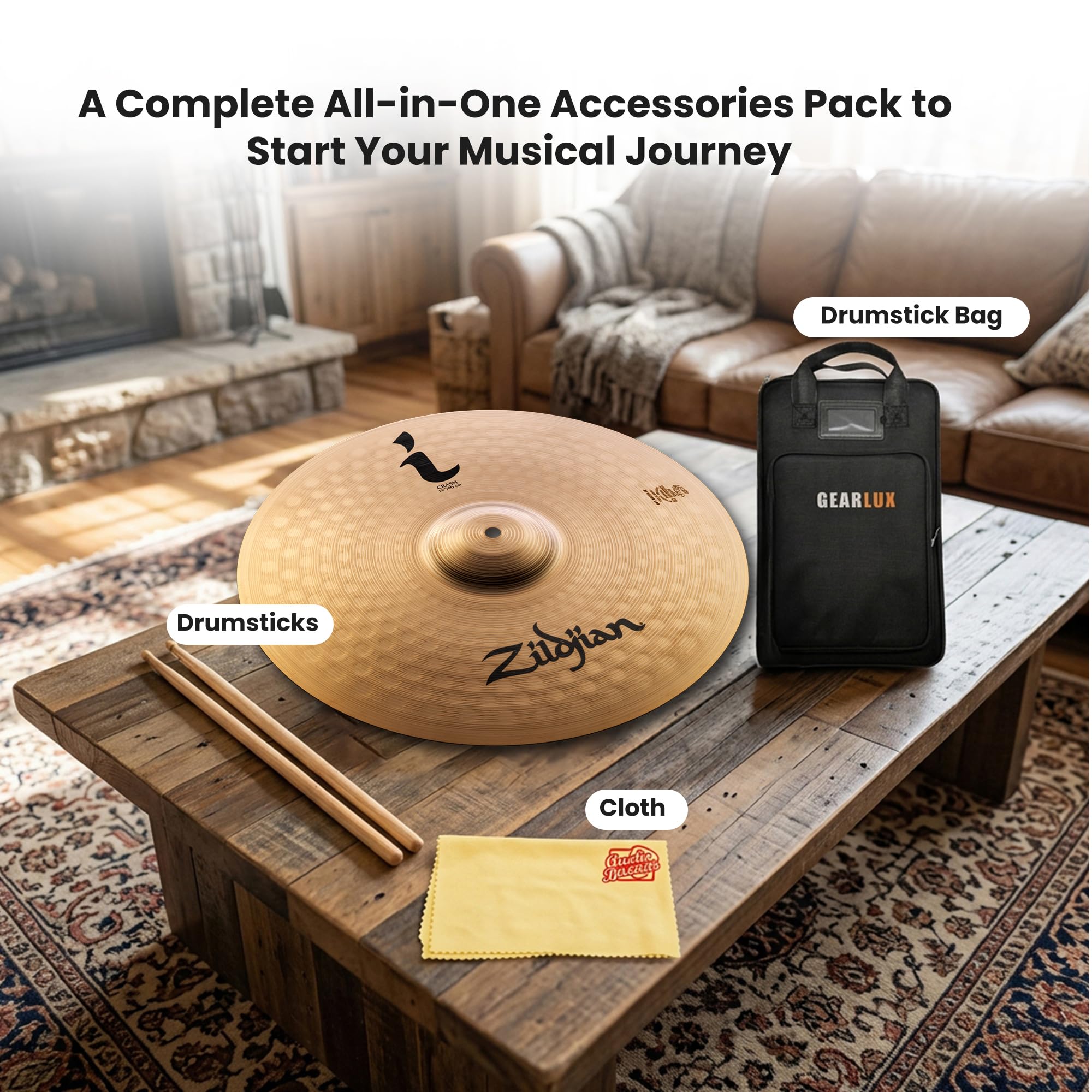 Zildjian ILH16C 16" I Crash Cymbal w/ Drumstick Bag