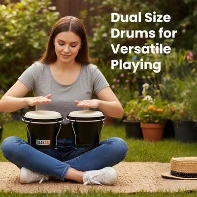 Gearlux Tunable Bongos - Black