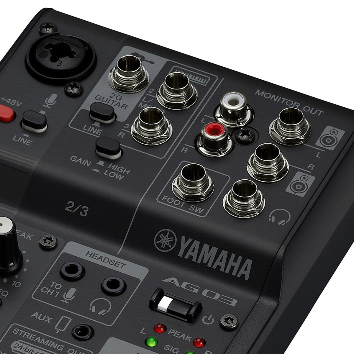 Yamaha AG03MK2 AG03MK2 3-Channel Loopback Audio USB Mixer - Black