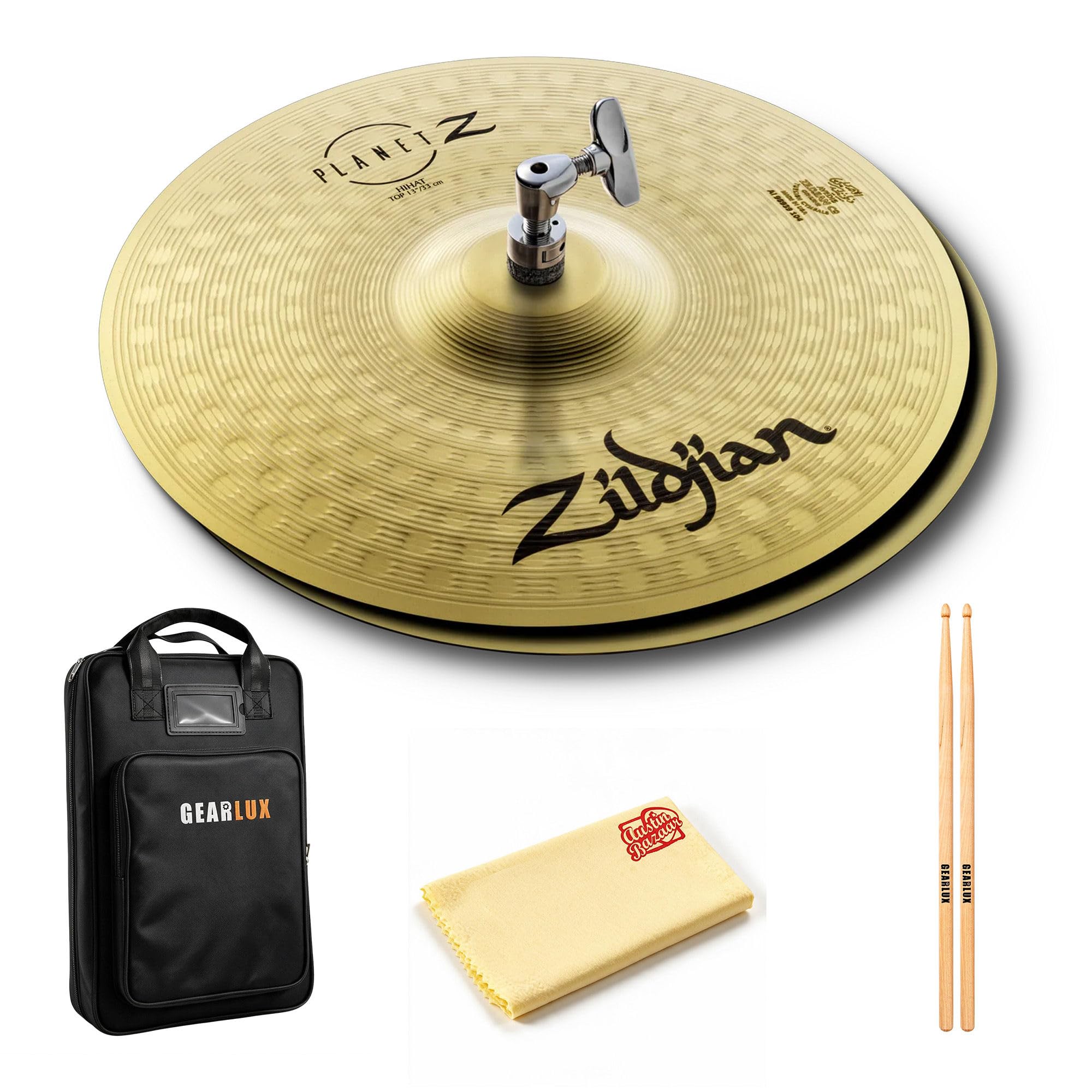 Zildjian ZP14PR 14" Planet Z Hi-Hat Cymbals Pair w/ Drumstick Bag