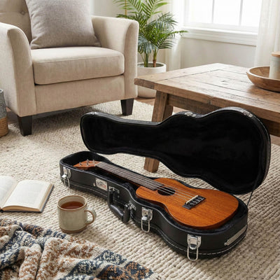 Gearlux Wooden Concert Ukulele Case - Black