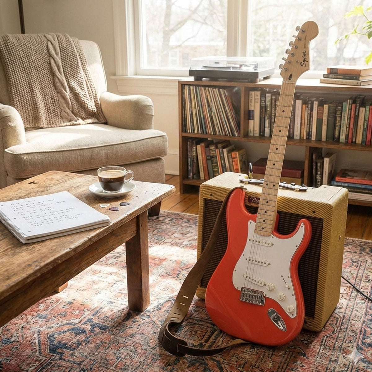 Fender Squier Sonic Stratocaster - Fiesta Red w/ Tuner