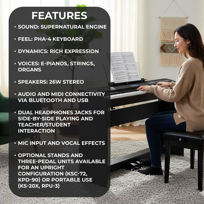 Roland FP-60X Digital Piano - Black w/ Roland KSC-72 Stand