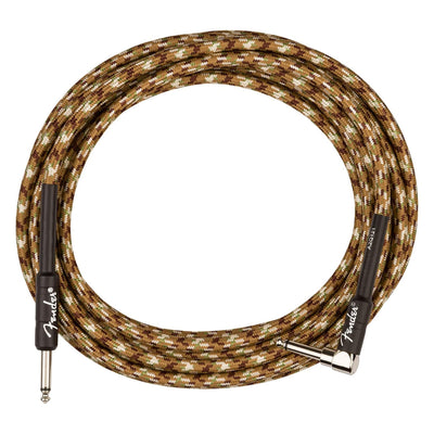 Fender 18.6-Foot Professional Instrument Cable, Straight-Angled, Desert Camo - 2 Pack