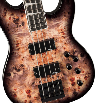 Jackson JS Series Concert Bass CB JS3P Bass Guitar - Transparent Black Burst w/ Instrument Cable