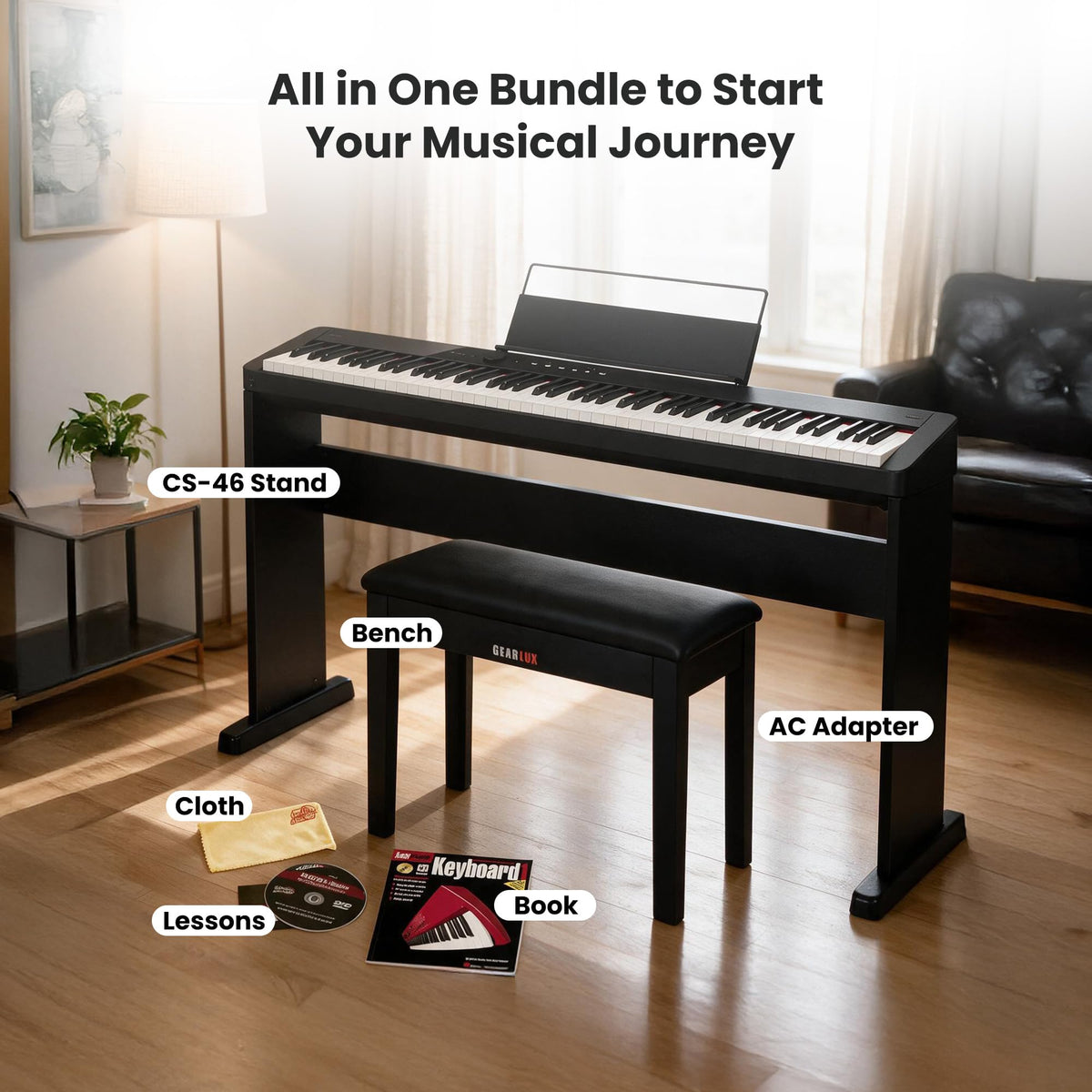 Casio CDP-S160 88-Key Compact Digital Piano w/ CS-46 Stand